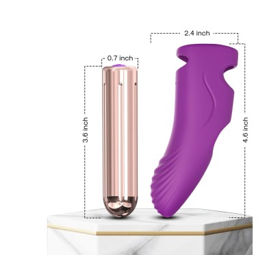 Wibrator punktu g na palec nakładka 9 trybów 11 cm
