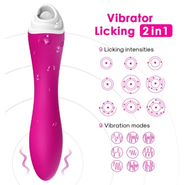 Wibrator punktu g masażer łechtaczki 19cm 9 trybów Wibrator punktu g masażer łechtaczki 19cm 9 trybów