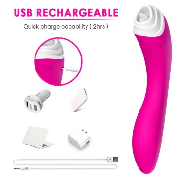 Wibrator punktu g masażer łechtaczki 19cm 9 trybów Wibrator punktu g masażer łechtaczki 19cm 9 trybów
