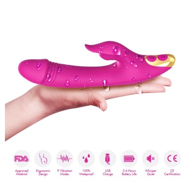 Wibrator królik ssący masażer łechtaczki 21cm 9try Wibrator królik ssący masażer łechtaczki 21cm 9try