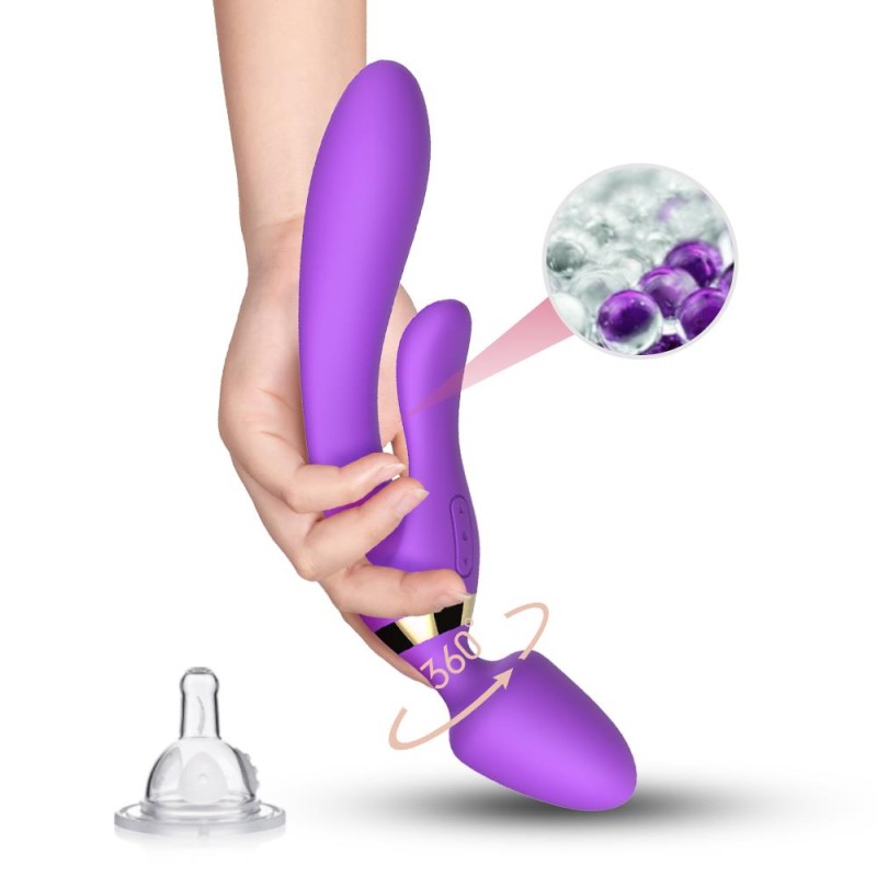 Masażer różdżka wibrator królik 9 trybów 23 cm sex Masażer różdżka wibrator królik 9 trybów 23 cm sex