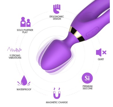 Masażer różdżka wibrator królik 9 trybów 23 cm sex Masażer różdżka wibrator królik 9 trybów 23 cm sex