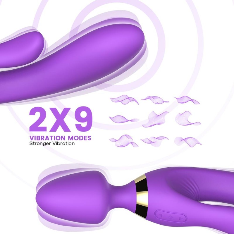 Masażer różdżka wibrator królik 9 trybów 23 cm sex Masażer różdżka wibrator królik 9 trybów 23 cm sex