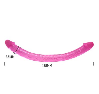 Długie podwójne dildo różowe do sexu lesbijskiego Długie podwójne dildo różowe do sexu lesbijskiego