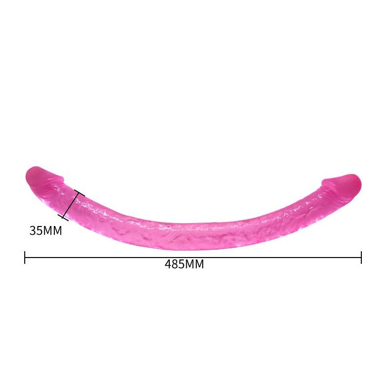 Długie podwójne dildo różowe do sexu lesbijskiego Długie podwójne dildo różowe do sexu lesbijskiego