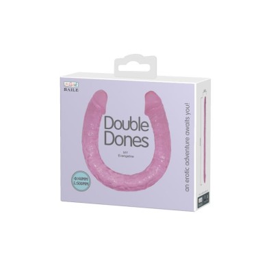 Długie podwójne dildo różowe do sexu lesbijskiego Długie podwójne dildo różowe do sexu lesbijskiego