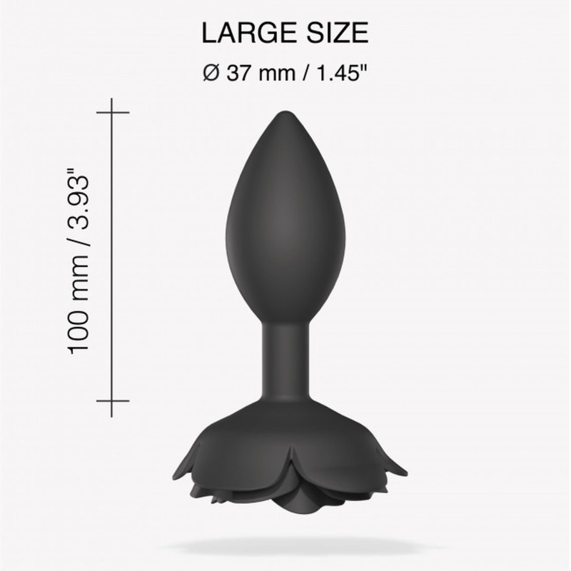 Korek analny ozdobny plug zatyczka róża duży 9cm Korek analny ozdobny plug zatyczka róża duży 9cm