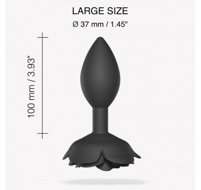 Korek analny ozdobny plug zatyczka róża duży 9cm Korek analny ozdobny plug zatyczka róża duży 9cm