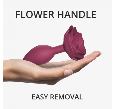 Korek analny open roses m size - plum star