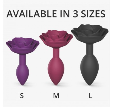 Korek analny open roses m size - plum star