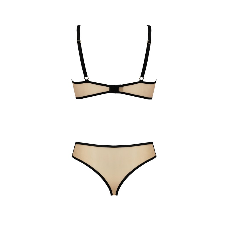Bielizna-DAISY SET beige L/XL