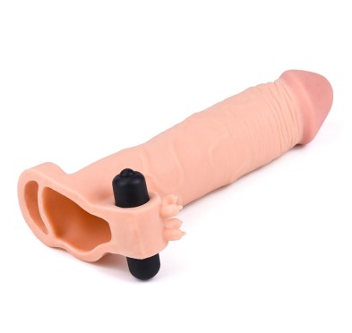 Nakładka na penisa przedłużenie silikonowa 19,5 cm Nakładka na penisa przedłużenie silikonowa 19,5 cm