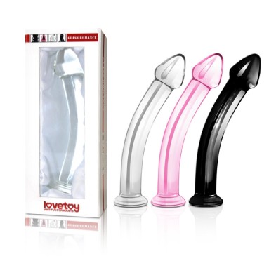 Lekko zakrzywione przezroczyste dildo 18,5 cm Lekko zakrzywione przezroczyste dildo 18,5 cm