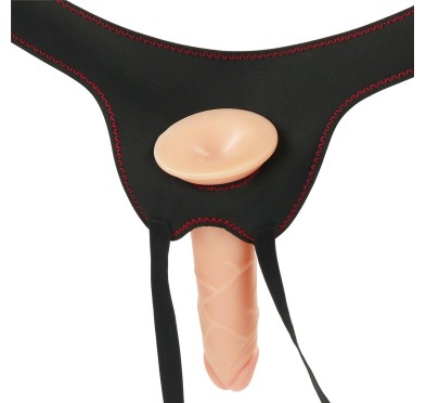 Majtki strap-on w zestawie z wibrującym dildo 19cm Majtki strap-on w zestawie z wibrującym dildo 19cm