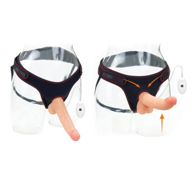 Zestaw majtki strap-on z wibrującym dildo 21,5cm Zestaw majtki strap-on z wibrującym dildo 21,5cm