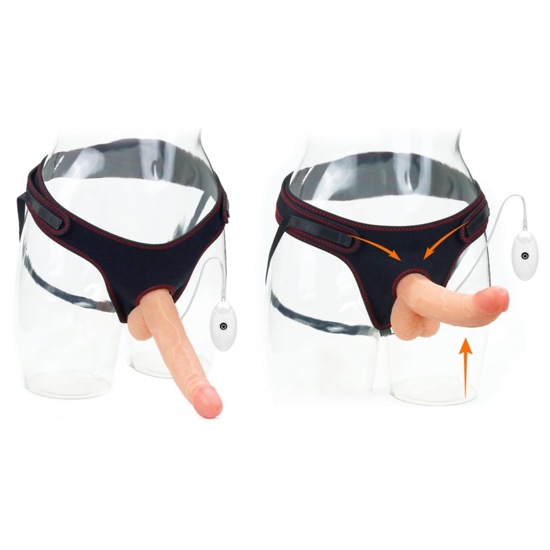 Zestaw majtki strap-on z wibrującym dildo 21,5cm Zestaw majtki strap-on z wibrującym dildo 21,5cm