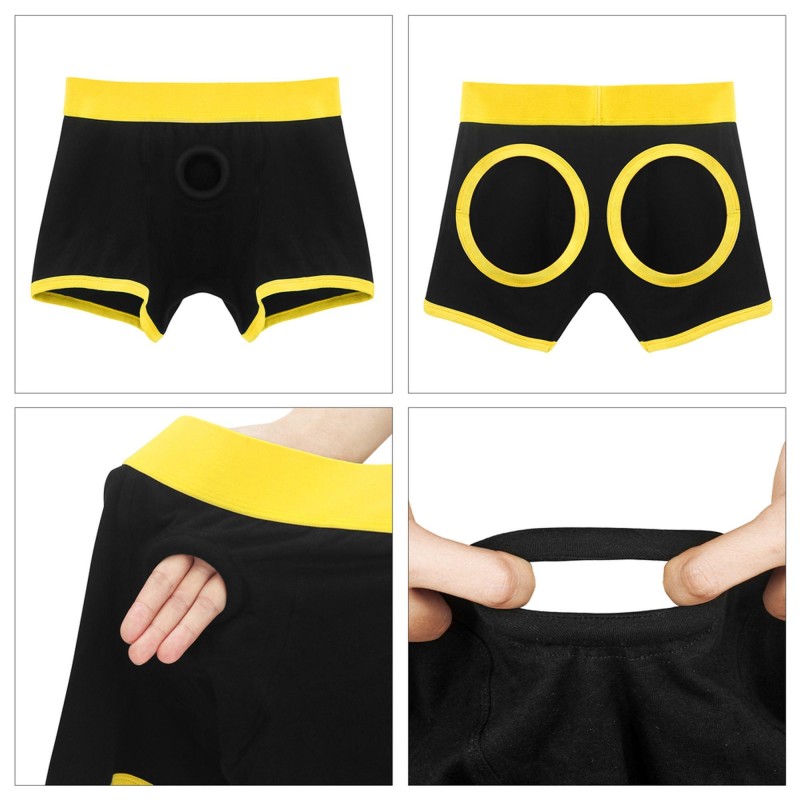 Fikuśne męskie majtki strap-on z otworami na pupę Fikuśne męskie majtki strap-on z otworami na pupę