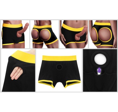 Fikuśne męskie majtki strap-on z otworami na pupę Fikuśne męskie majtki strap-on z otworami na pupę