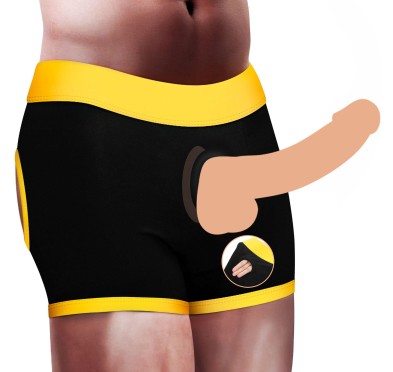Fikuśne męskie majtki strap-on z otworami na pupę Fikuśne męskie majtki strap-on z otworami na pupę