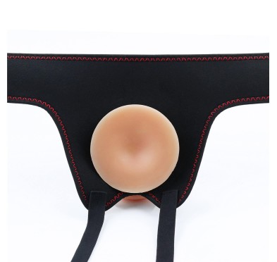 Czarny strap-on z gumowym penisem wibracje pilot Czarny strap-on z gumowym penisem wibracje pilot