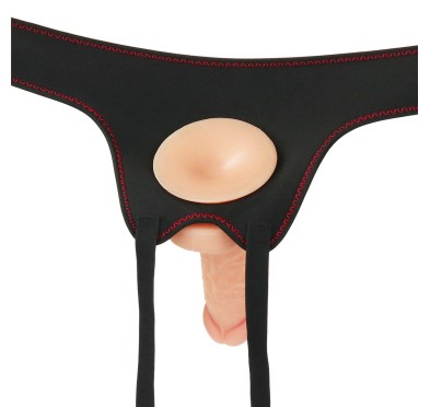 Czarny strap-on z gumowym penisem wibracje pilot Czarny strap-on z gumowym penisem wibracje pilot