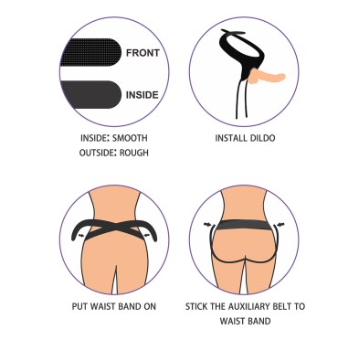 Szelki strap-on wykonane z elastycznego materiału Szelki strap-on wykonane z elastycznego materiału