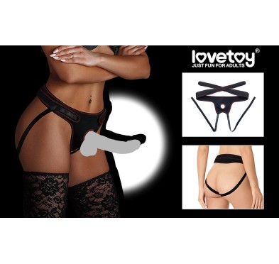 Szelki strap-on wykonane z elastycznego materiału Szelki strap-on wykonane z elastycznego materiału