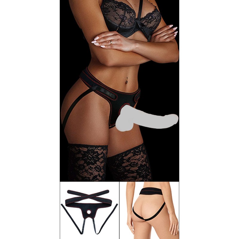 Szelki strap-on wykonane z elastycznego materiału Szelki strap-on wykonane z elastycznego materiału