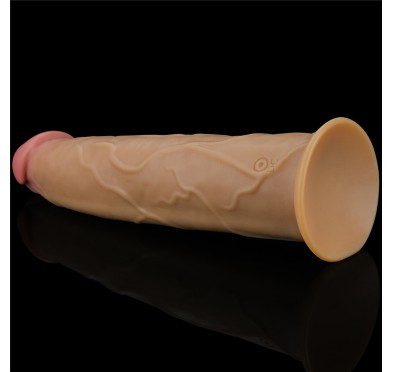 Silikonowy analny penis z przyssawką żylasty 23cm Silikonowy analny penis z przyssawką żylasty 23cm
