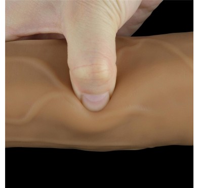 Silikonowy analny penis z przyssawką żylasty 23cm Silikonowy analny penis z przyssawką żylasty 23cm