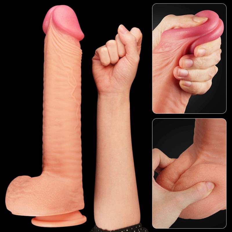 Ogromne dildo realistyczny wygląd przyssawka 30 cm Ogromne dildo realistyczny wygląd przyssawka 30 cm
