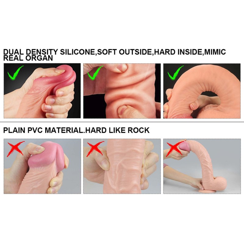 Ogromne dildo realistyczny wygląd przyssawka 30 cm Ogromne dildo realistyczny wygląd przyssawka 30 cm