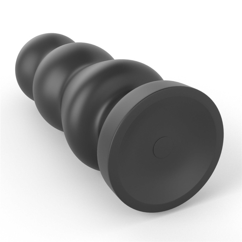Duży czarny silikonowy korek analny wibracja 20 cm Duży czarny silikonowy korek analny wibracja 20 cm
