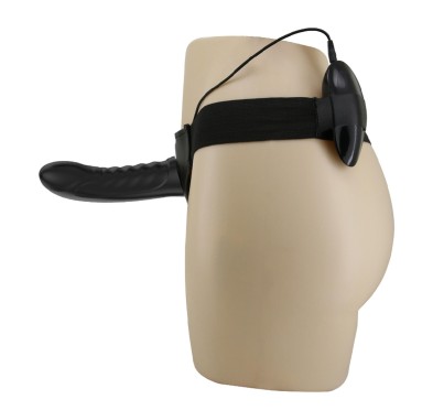 Majtki strap-on z wibrującym penisem kolor czarny Majtki strap-on z wibrującym penisem kolor czarny