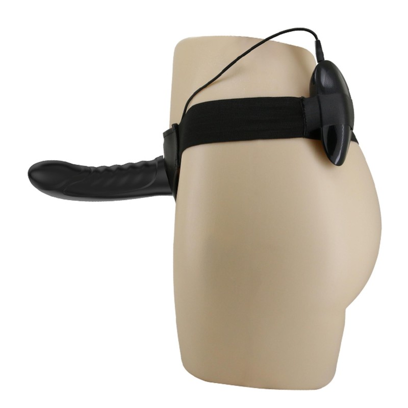 Majtki strap-on z wibrującym penisem kolor czarny Majtki strap-on z wibrującym penisem kolor czarny