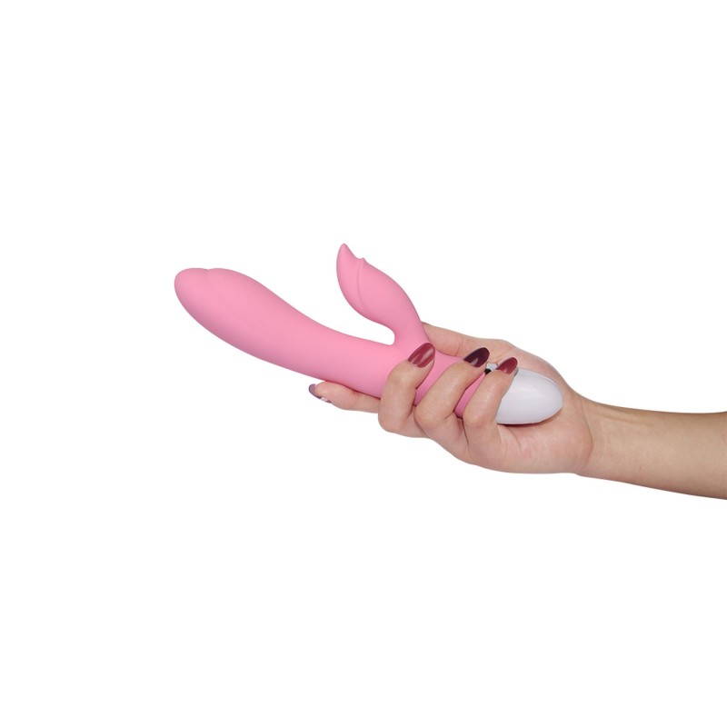 Jasnoróżowy wibrator stymulator łechtaczki 20,5 cm Jasnoróżowy wibrator stymulator łechtaczki 20,5 cm