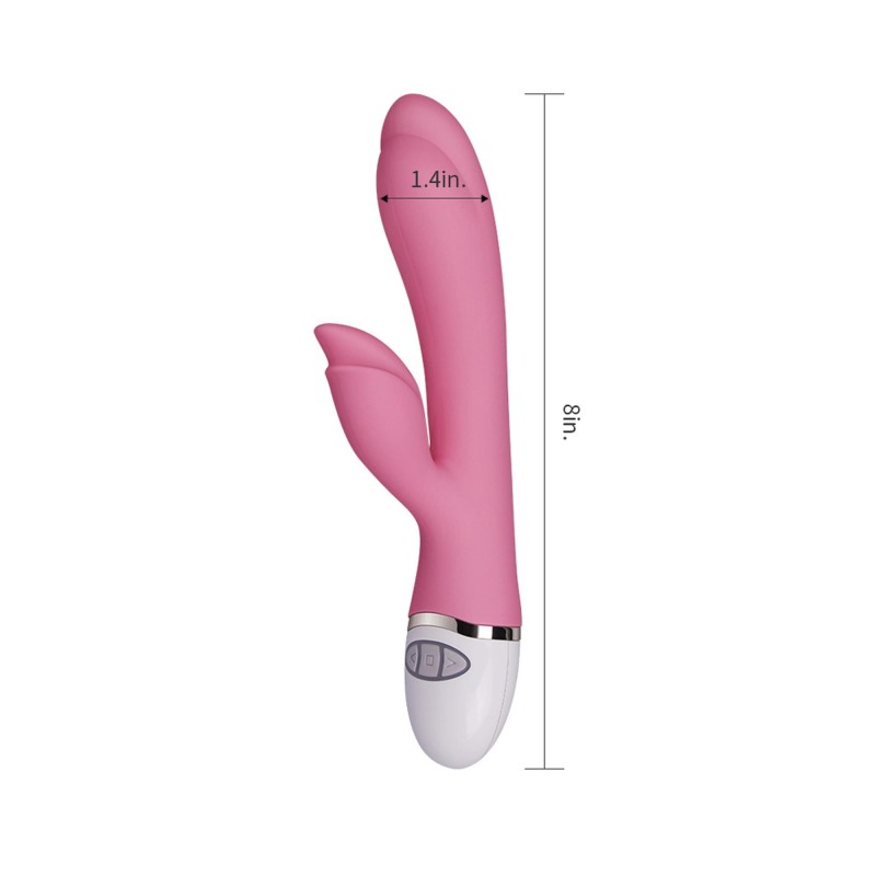 Jasnoróżowy wibrator stymulator łechtaczki 20,5 cm Jasnoróżowy wibrator stymulator łechtaczki 20,5 cm