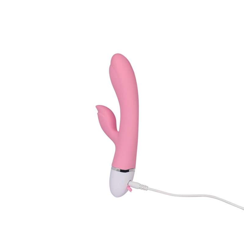 Jasnoróżowy wibrator stymulator łechtaczki 20,5 cm Jasnoróżowy wibrator stymulator łechtaczki 20,5 cm