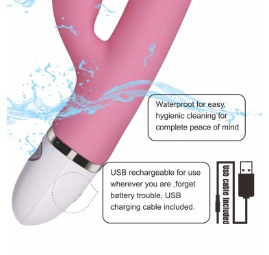 Jasnoróżowy wibrator stymulator łechtaczki 20,5 cm Jasnoróżowy wibrator stymulator łechtaczki 20,5 cm