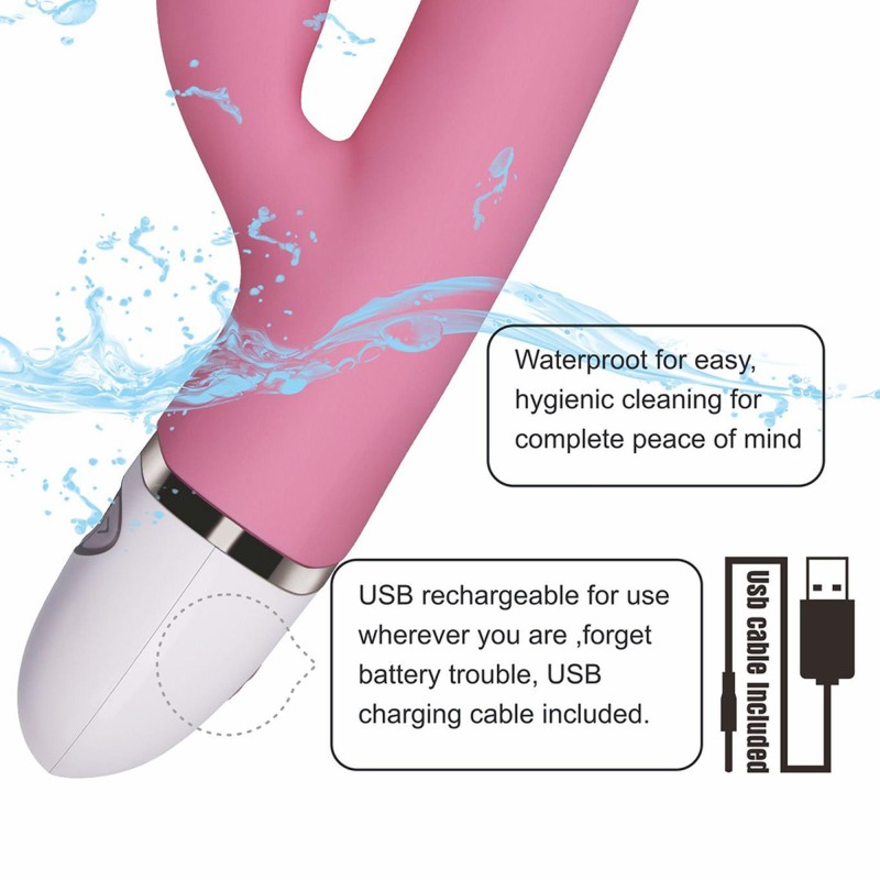 Jasnoróżowy wibrator stymulator łechtaczki 20,5 cm Jasnoróżowy wibrator stymulator łechtaczki 20,5 cm