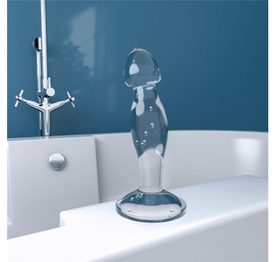 Długie dildo z grubą końcówką i przyssawką Długie dildo z grubą końcówką i przyssawką