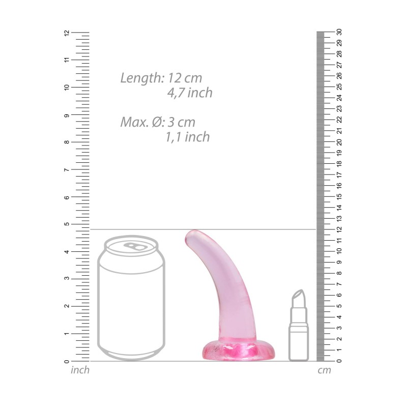 Dildo zakrzywione małe z mocną przyssawką 12 cm Dildo zakrzywione małe z mocną przyssawką 12 cm