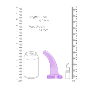 Dildo zakrzywione fiolet z mocną przyssawką 12 cm Dildo zakrzywione fiolet z mocną przyssawką 12 cm