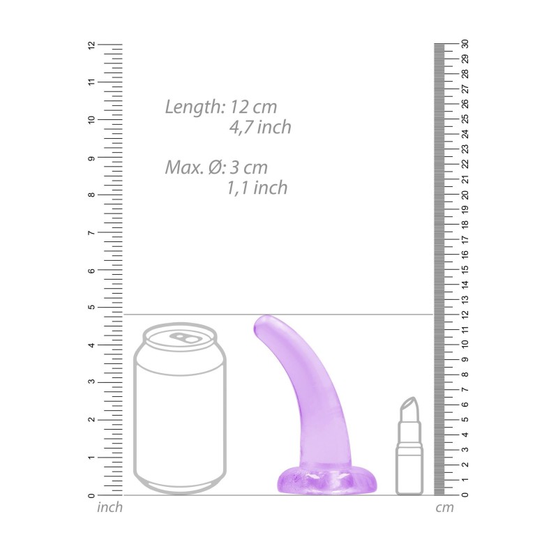 Dildo zakrzywione fiolet z mocną przyssawką 12 cm Dildo zakrzywione fiolet z mocną przyssawką 12 cm