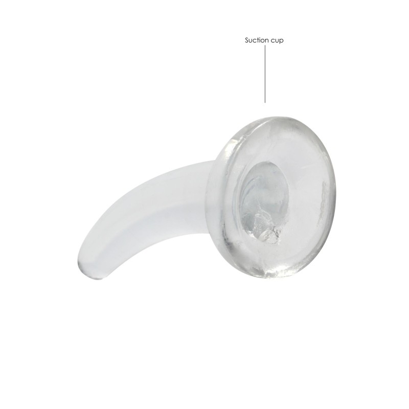 Lekko zagięte małe przezroczyste sex dildo 12 cm Lekko zagięte małe przezroczyste sex dildo 12 cm