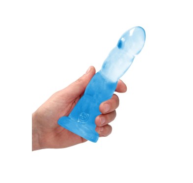 Dildo niebieskie spiralne z mocną przyssawką 18 cm Dildo niebieskie spiralne z mocną przyssawką 18 cm