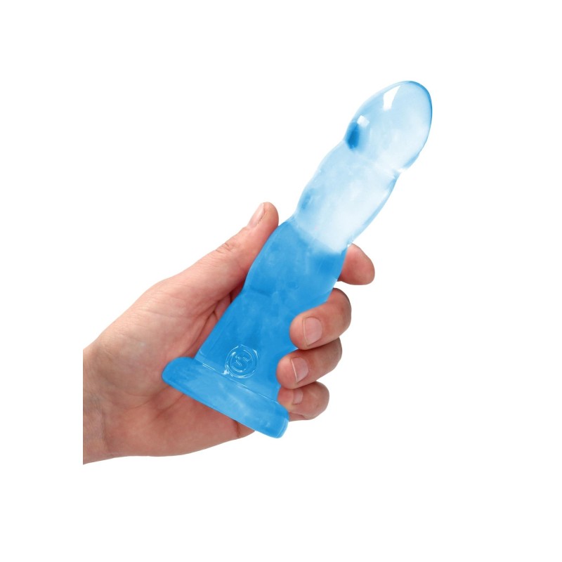 Dildo niebieskie spiralne z mocną przyssawką 18 cm Dildo niebieskie spiralne z mocną przyssawką 18 cm