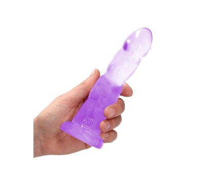 Dildo fioletowe spiralne z mocną przyssawką 18 cm Dildo fioletowe spiralne z mocną przyssawką 18 cm