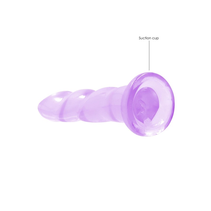 Dildo fioletowe spiralne z mocną przyssawką 18 cm Dildo fioletowe spiralne z mocną przyssawką 18 cm