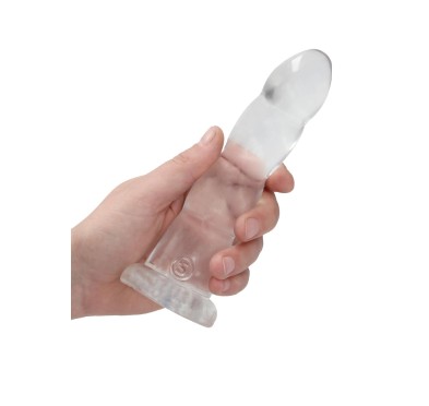 Dildo białe spiralne z mocną przyssawką 18 cm Dildo białe spiralne z mocną przyssawką 18 cm